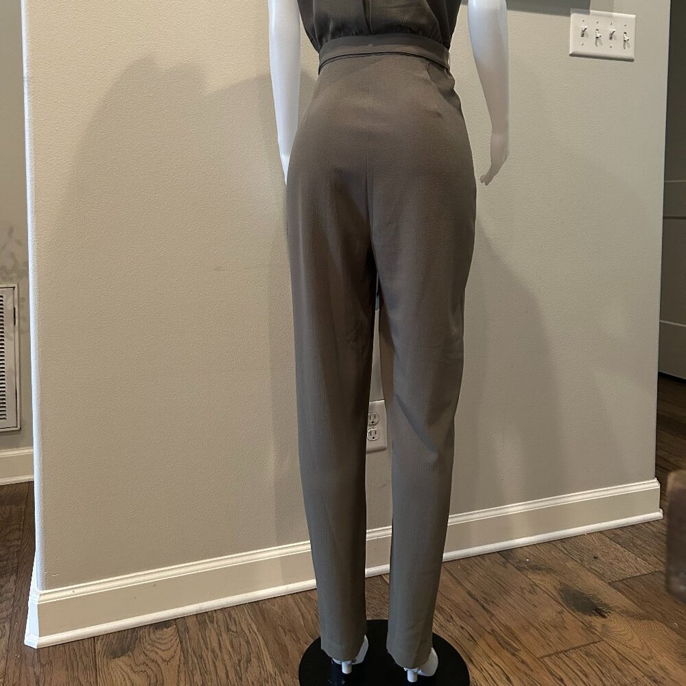Bebe Olive Green Surplice Sleeveless Jumpsuit - Picture 5 of 6